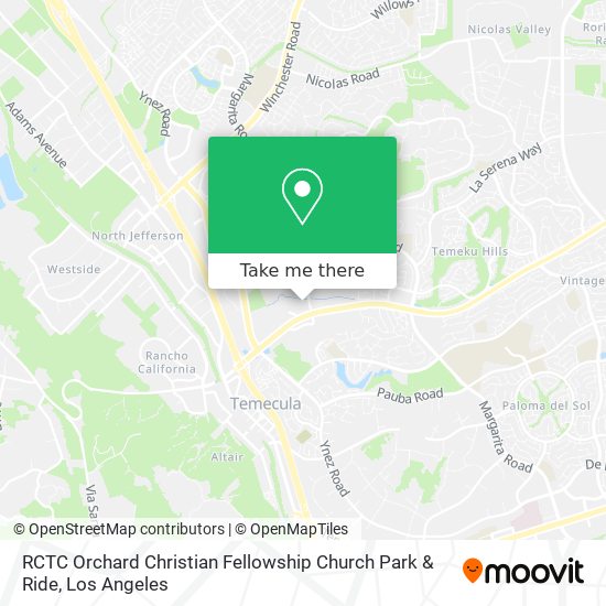 Mapa de RCTC Orchard Christian Fellowship Church Park & Ride