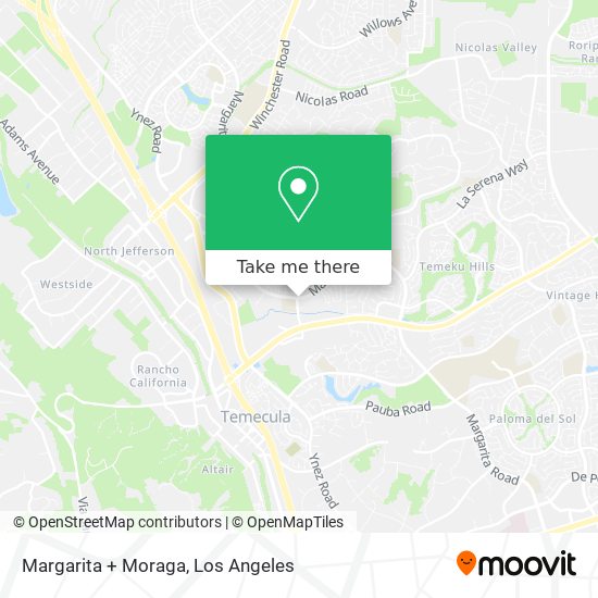 Margarita + Moraga map