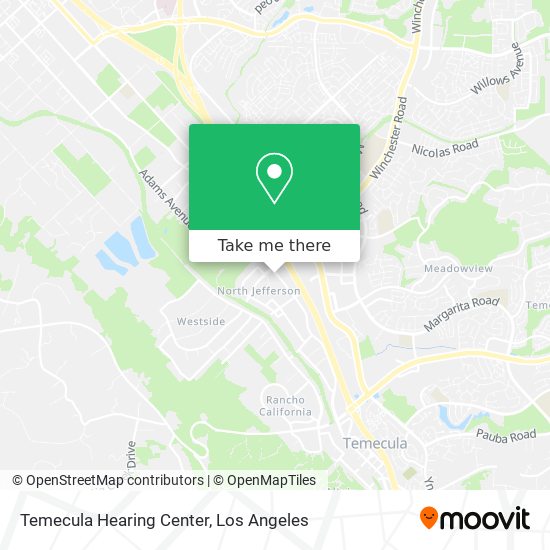 Temecula Hearing Center map