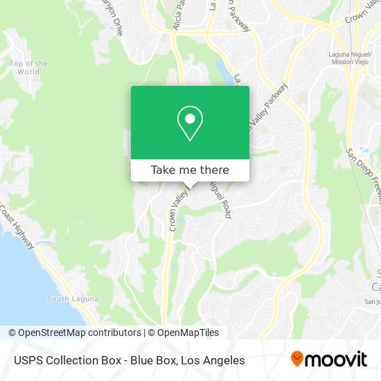 Mapa de USPS Collection Box - Blue Box