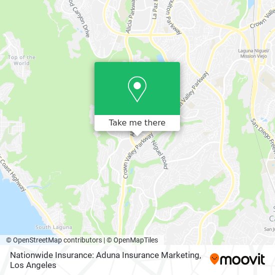 Nationwide Insurance: Aduna Insurance Marketing map
