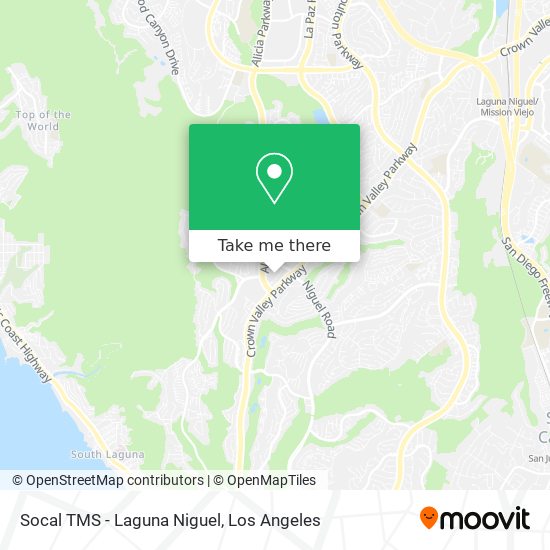 Mapa de Socal TMS - Laguna Niguel