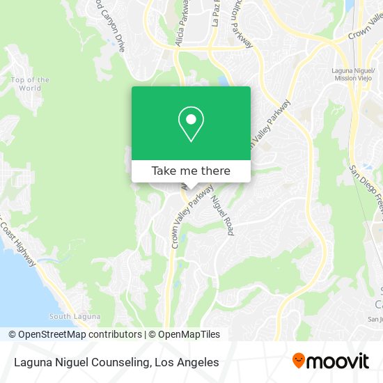 Laguna Niguel Counseling map