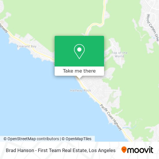Brad Hanson - First Team Real Estate map