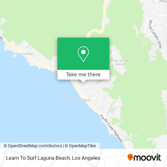 Learn To Surf Laguna Beach map