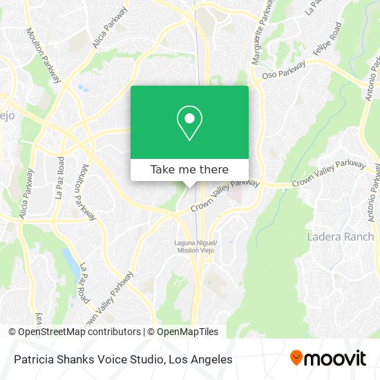 Mapa de Patricia Shanks Voice Studio