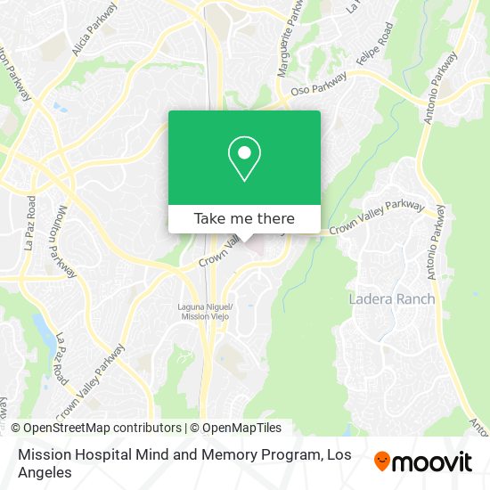 Mission Hospital Mind and Memory Program map