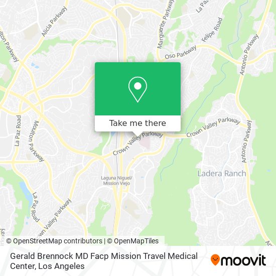 Gerald Brennock MD Facp Mission Travel Medical Center map