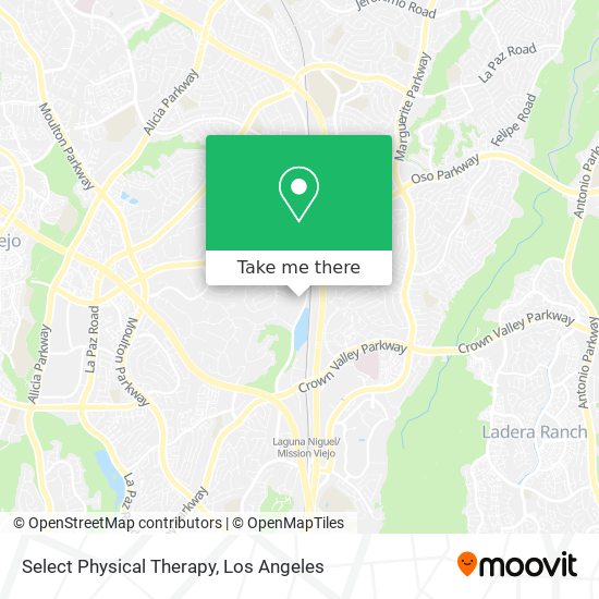 Mapa de Select Physical Therapy