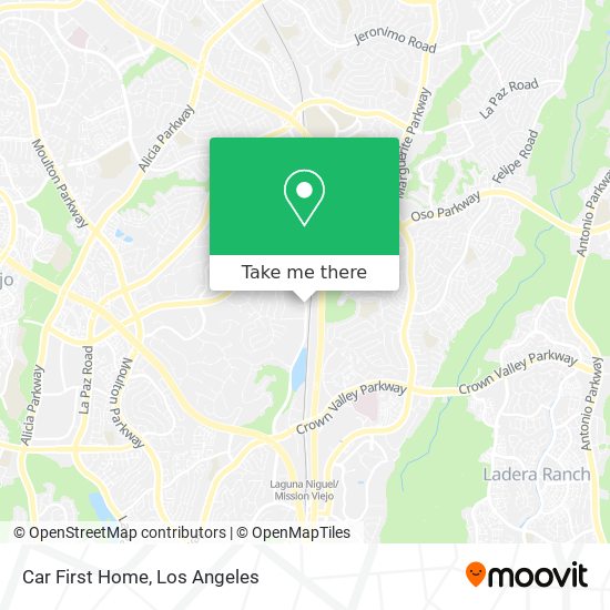 Car First Home map