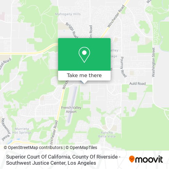 Mapa de Superior Court Of California, County Of Riverside - Southwest Justice Center