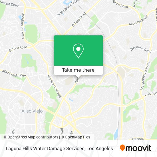 Laguna Hills Water Damage Services map