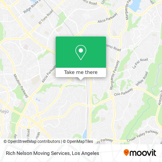 Rich Nelson Moving Services map