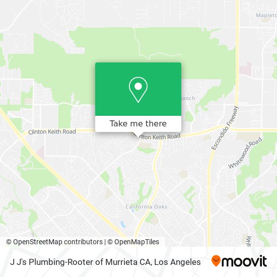 Mapa de J J's Plumbing-Rooter of Murrieta CA