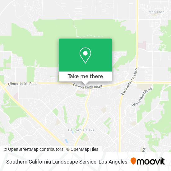 Mapa de Southern California Landscape Service