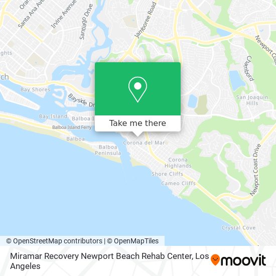 Mapa de Miramar Recovery Newport Beach Rehab Center