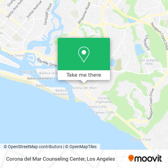 Mapa de Corona del Mar Counseling Center