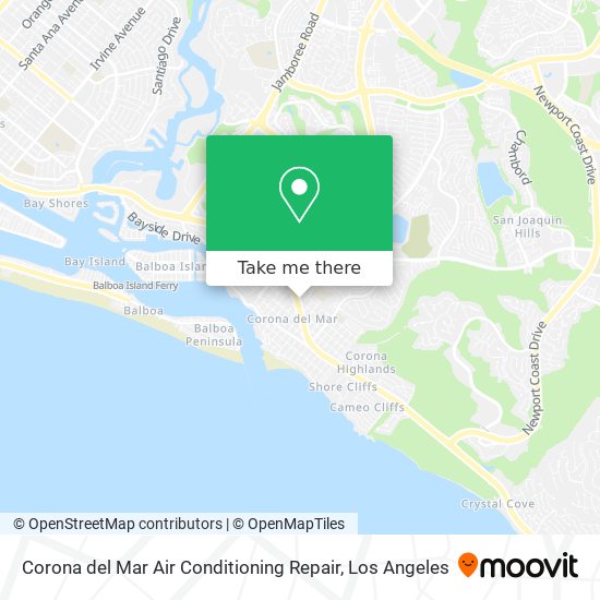 Corona del Mar Air Conditioning Repair map