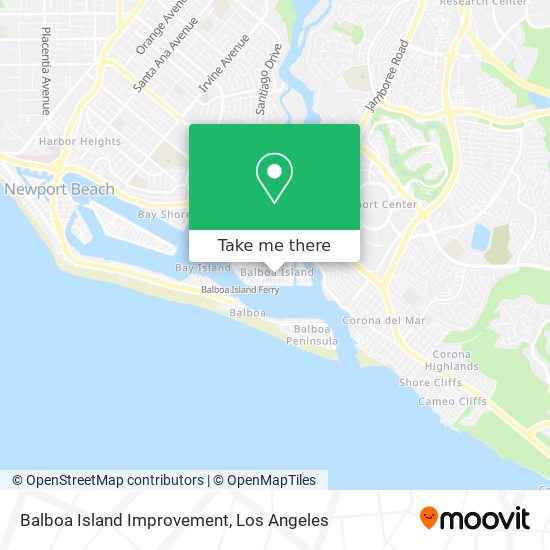 Mapa de Balboa Island Improvement