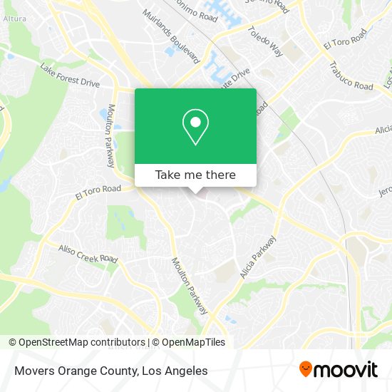 Mapa de Movers Orange County