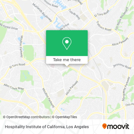Mapa de Hospitality Institute of California
