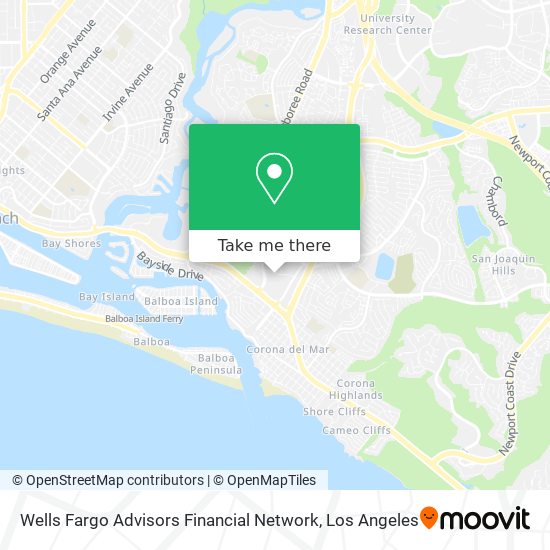 Wells Fargo Advisors Financial Network map