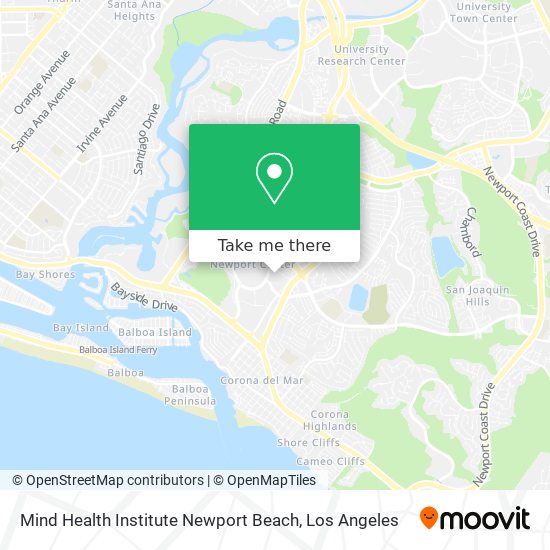Mind Health Institute Newport Beach map