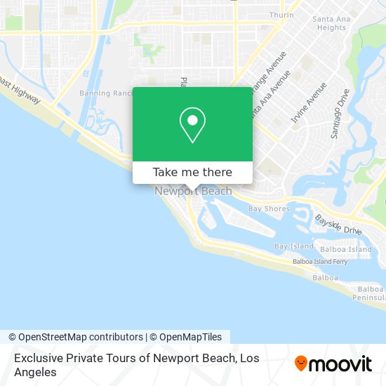Mapa de Exclusive Private Tours of Newport Beach