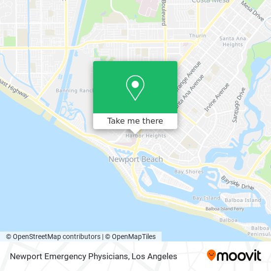 Newport Emergency Physicians map