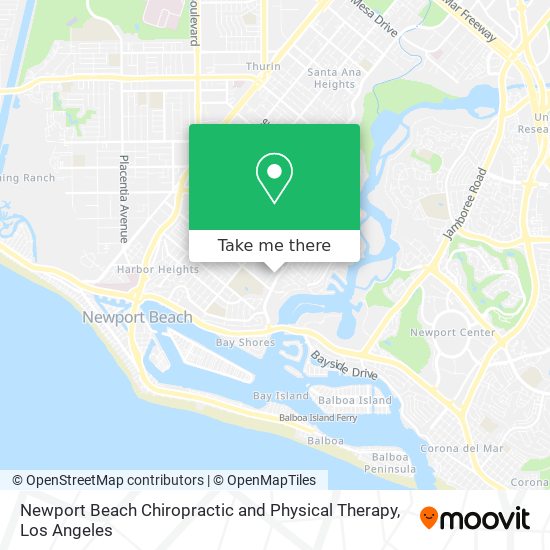 Mapa de Newport Beach Chiropractic and Physical Therapy