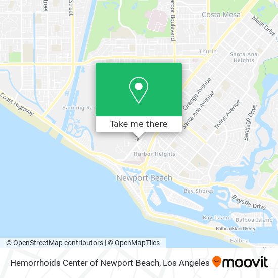 Hemorrhoids Center of Newport Beach map