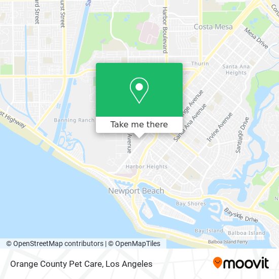 Mapa de Orange County Pet Care