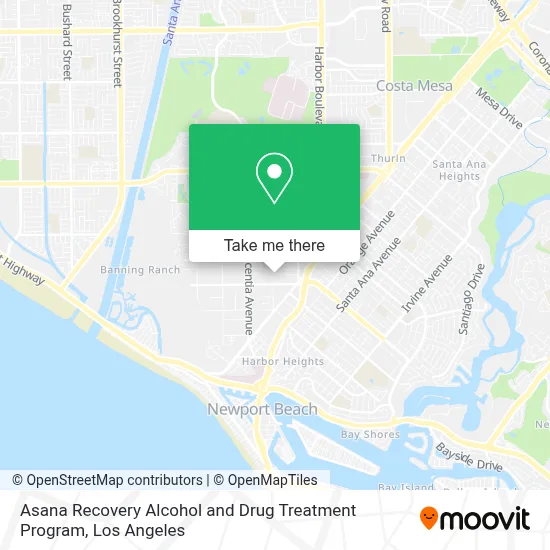 Asana Recovery Alcohol and Drug Treatment Program map
