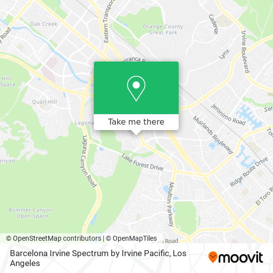 Barcelona Irvine Spectrum by Irvine Pacific map