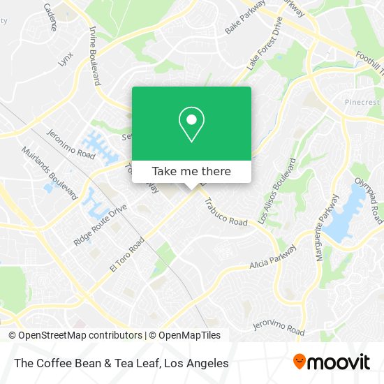 The Coffee Bean & Tea Leaf map