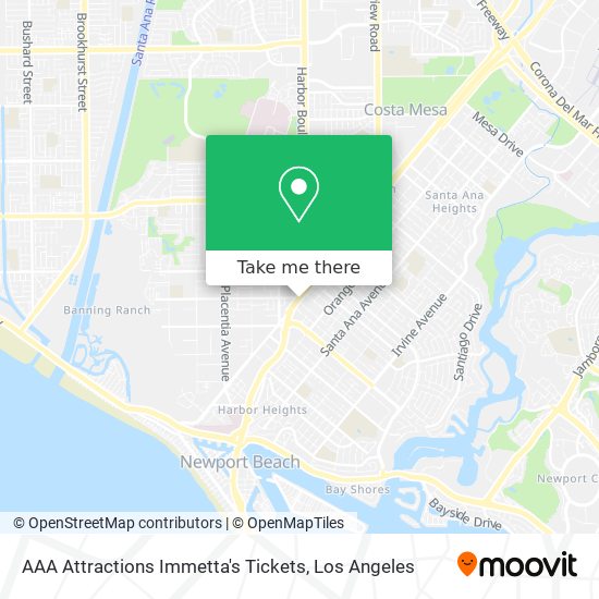 AAA Attractions Immetta's Tickets map