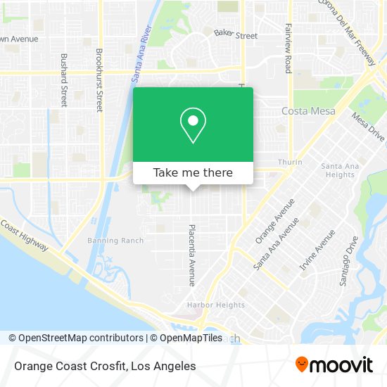 Orange Coast Crosfit map