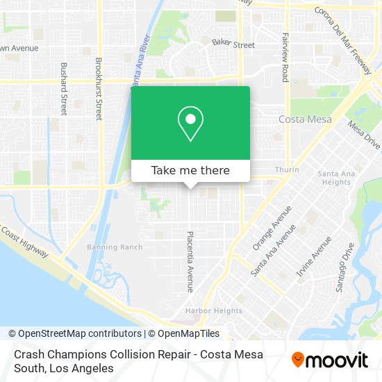 Crash Champions Collision Repair - Costa Mesa South map