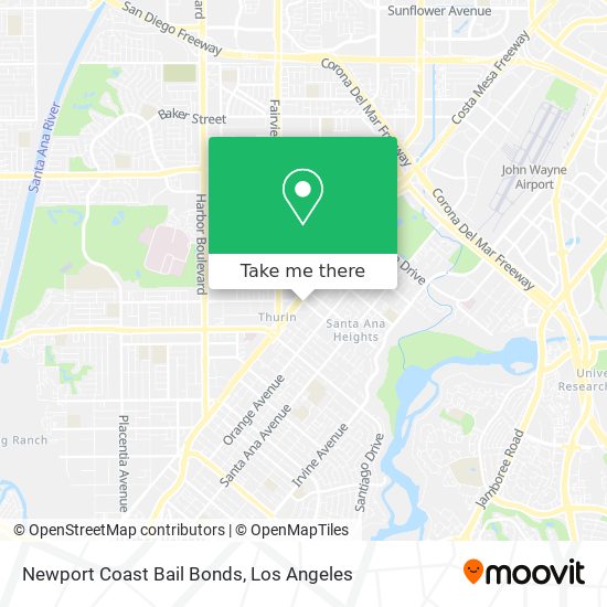 Newport Coast Bail Bonds map