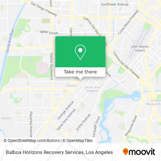 Balboa Horizons Recovery Services map