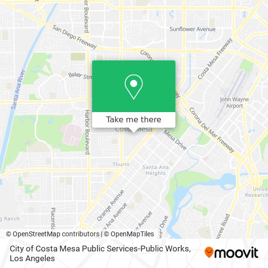 Mapa de City of Costa Mesa Public Services-Public Works