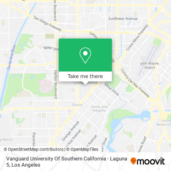 Mapa de Vanguard University Of Southern California - Laguna 5