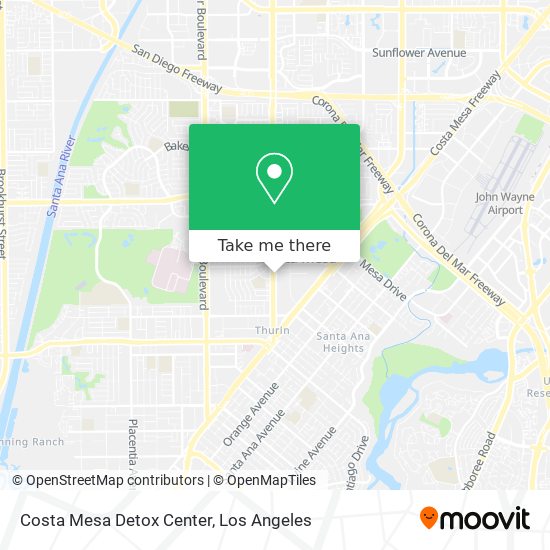 Costa Mesa Detox Center map