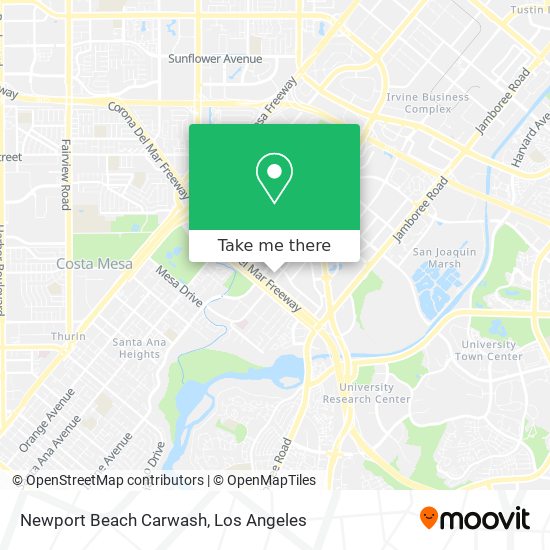 Mapa de Newport Beach Carwash