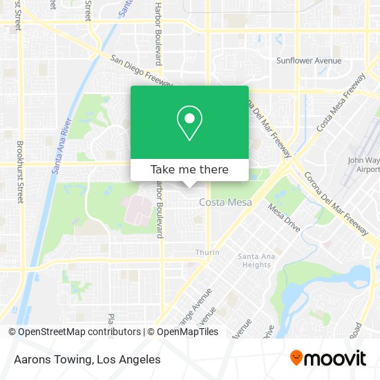 Aarons Towing map