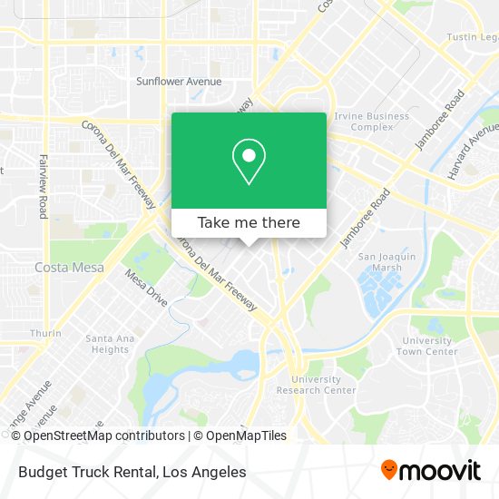 Budget Truck Rental map