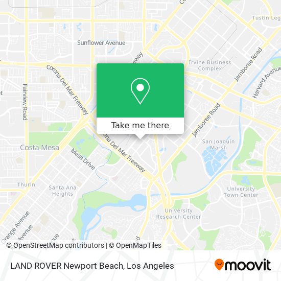 LAND ROVER Newport Beach map