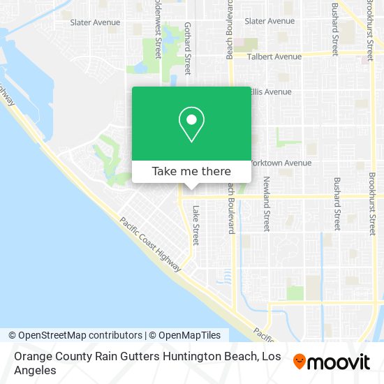 Mapa de Orange County Rain Gutters Huntington Beach