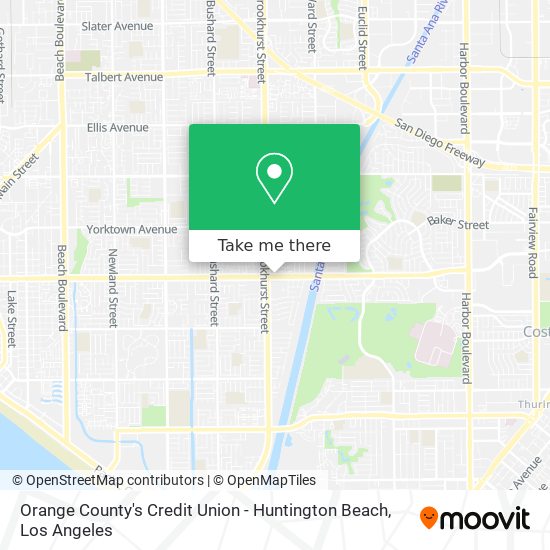 Mapa de Orange County's Credit Union - Huntington Beach