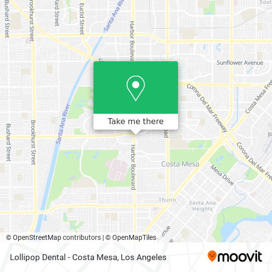 Mapa de Lollipop Dental - Costa Mesa